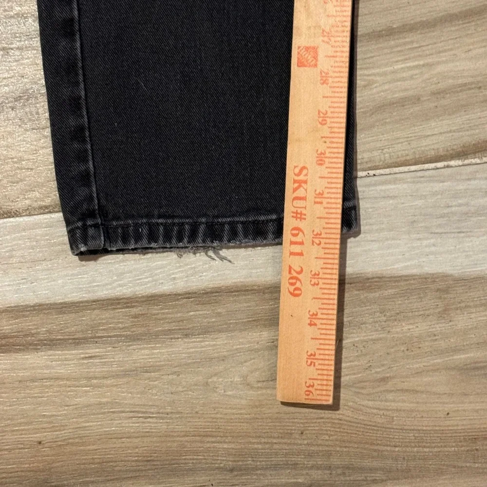 Vintage Levis 550 Relaxed Fit Black Denim Jeans 31x34 Faded Tapered Leg 0202
